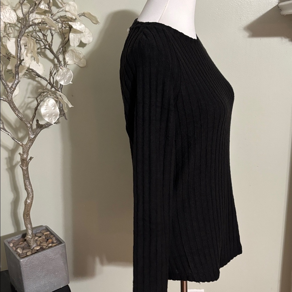 Automat Black Ribbed Sweater - Picture 3 of 5